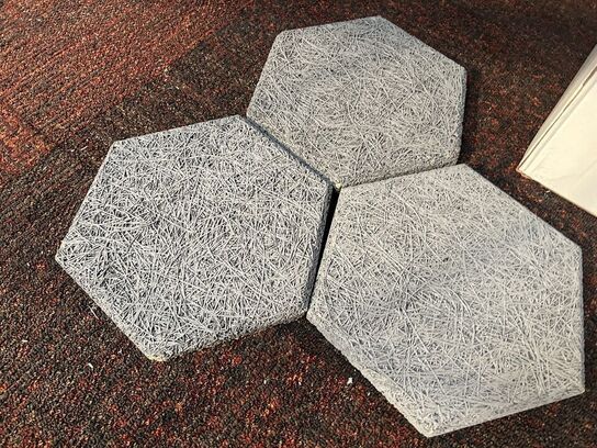 Fibrotech Hexagon Træbeton GRÅ 72stk