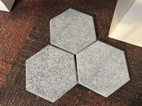 Fibrotech Hexagon Træbeton GRÅ 72stk