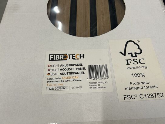 Fibrotech LIGHT Akustikpaneler OILED OAK 10stk