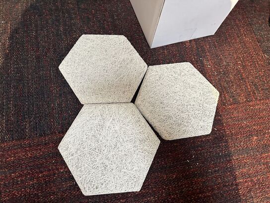 Fibrotech Hexagon Træbeton HVID 72stk