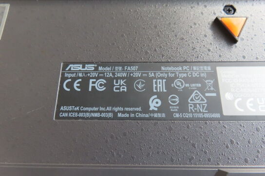 Bærbar computer ASUS FA507