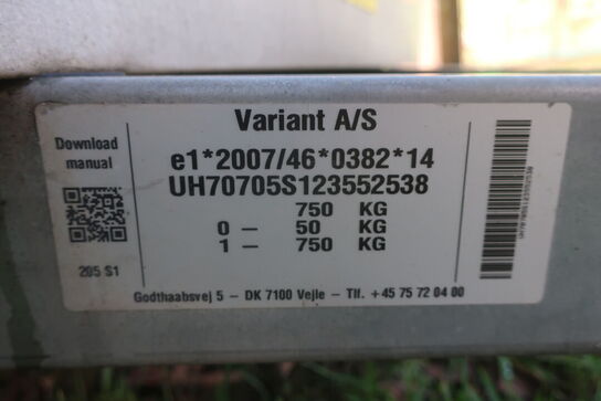 Påhængsvogn VA 205S1-2023 uden indhold