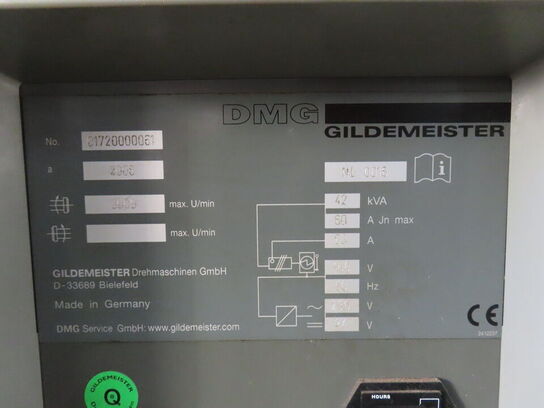 CNC drejebænk, fabr. GILDEMEISTER, type NEF 600 årg 2006
