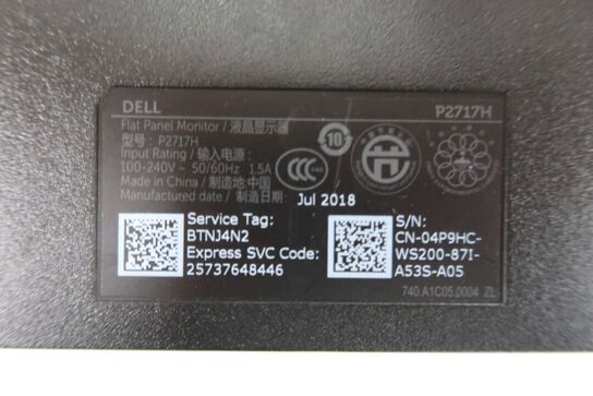 Dell P2717h 27" Full HD skærm