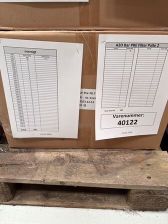 49 stk. A2O Bar Pre Filter AQUAPORIN Inside Varenr: 40122
