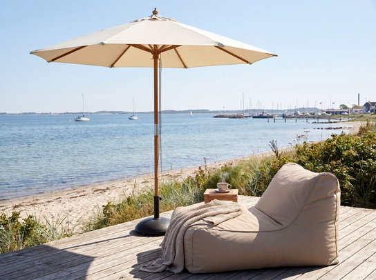 Parasol Ø 3 meter i natur