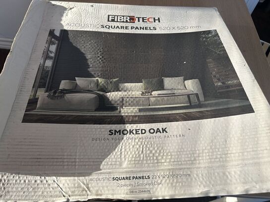 Akustikpanel 8stk (4 pakker) SMOKED OAK 52x52cm