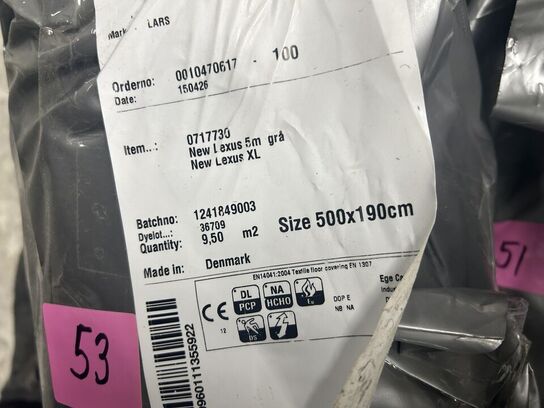 Ege gulvtæppe New Lexus grå 9,5m2