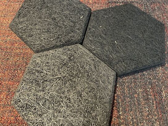 Fibrotech Hexagon Træbeton SORT 72stk