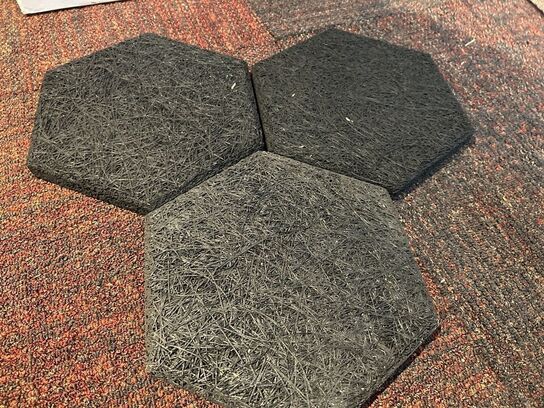 Fibrotech Hexagon Træbeton SORT 72stk