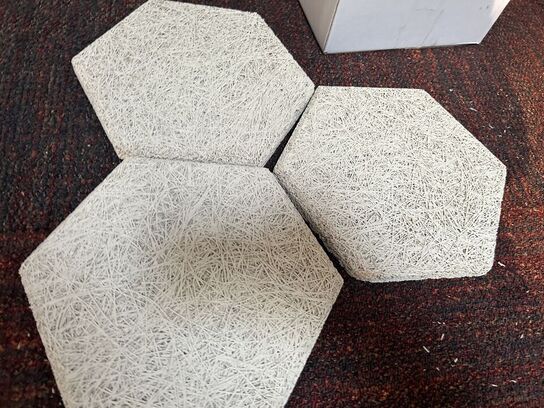 Fibrotech Hexagon Træbeton HVID 36stk