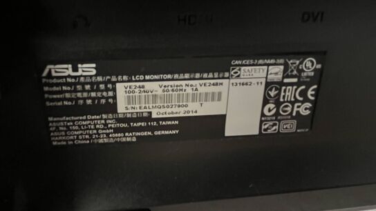 Skærm ASUS VE248