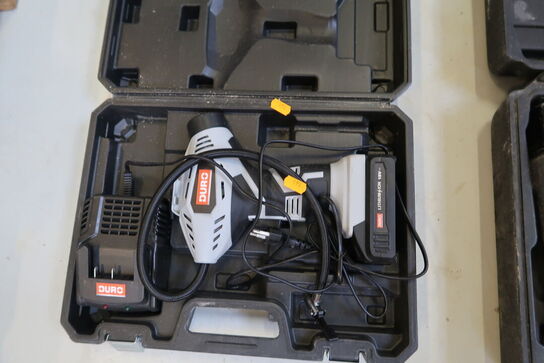 Akku luftpumpe DURO med batteri og lader