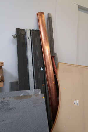 Div. Varelager, glasplader m.m.