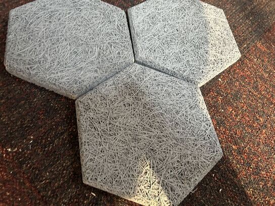 Fibrotech Hexagon Træbeton GRÅ 72stk