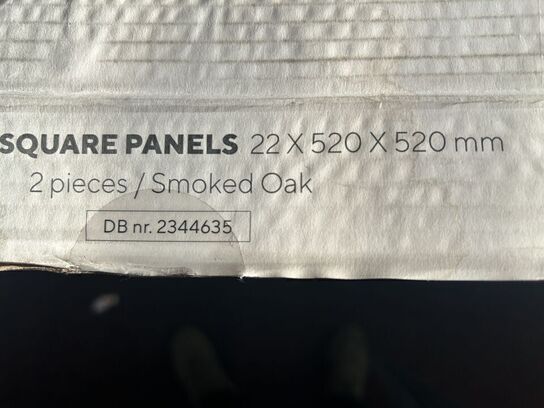 Akustikpanel 8stk (4 pakker) SMOKED OAK 52x52cm
