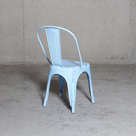 4 stk. Nye Jernstole i light blue