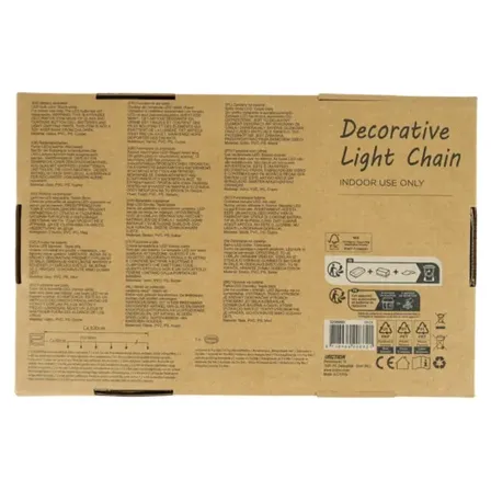 3 stk. lyskæde 10 led batteridrevet 320 cm assorteret(ubrugt)