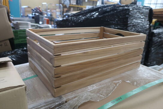 5 stk. kasser af teak 32,5x53 cm. 