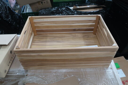 5 stk. kasser af teak 32,5x53 cm. 