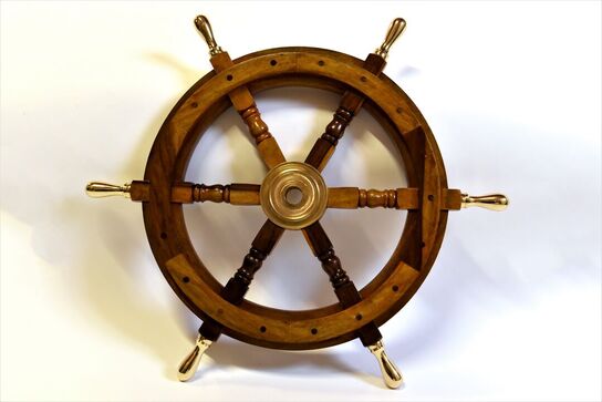 Maritimt Skibsrat Ø 60 cm - med messinggreb - ubrugt 