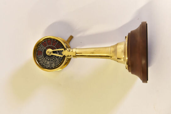 Nautisk skibstelegraf i messing og træ