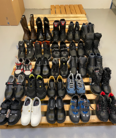 25 par Assorterede sikkerhedssko i forskellige brands