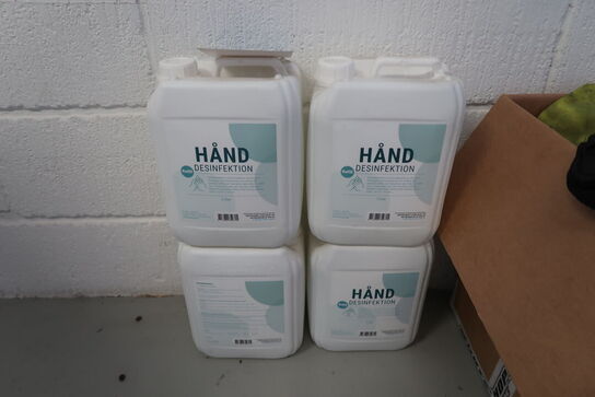 4 stk. Hånddesinfektion - 5 Ltr