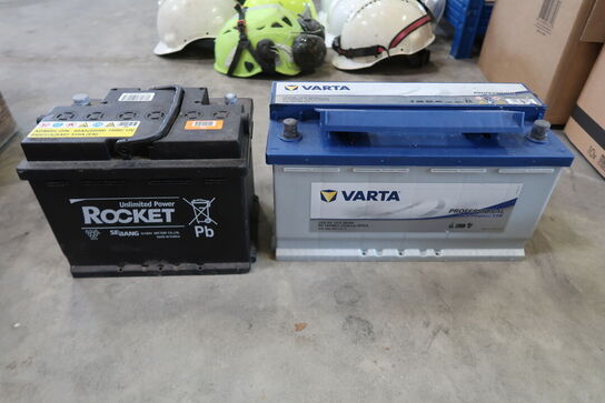 2 stk. Bil batterier