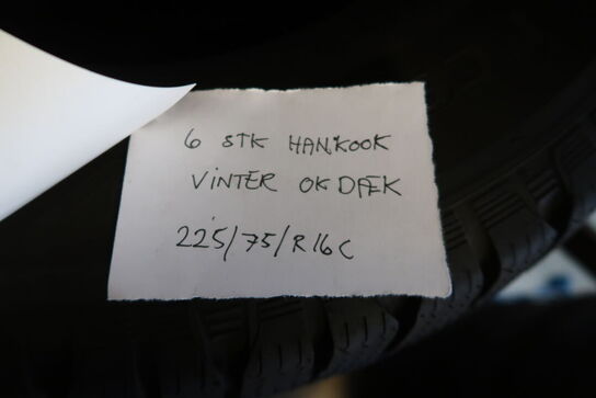 6 stk. Hankook vinter dæk - str. 225/75 R16C