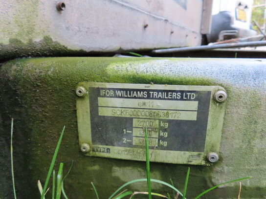 Trailer, IFOR WILLIAMS Gd 125 Mk3, 2700kg. totalvægt