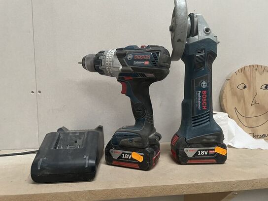 Vinkelsliber og skruemaskine BOSCH