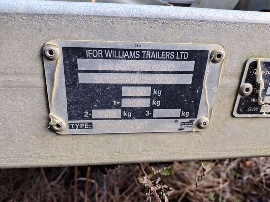 Maskintrailer IFOR WILLIAMS Gh 126bt