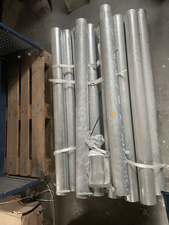 Galvaniserede rør, en palle