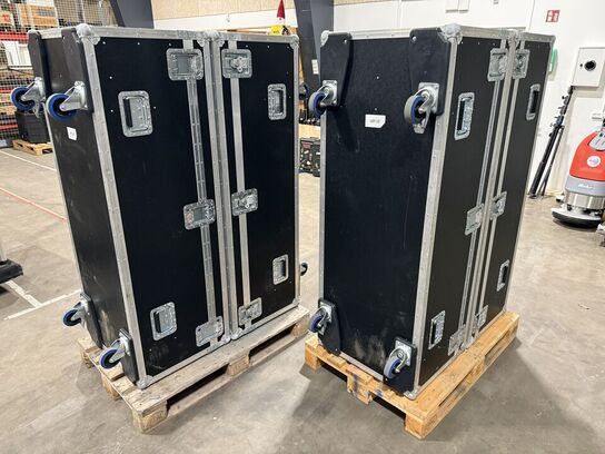 2 paller med 4 Flightcases med ramper