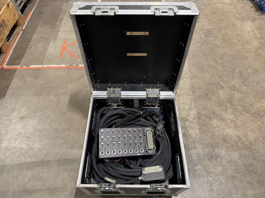 Flightcase med multikabel og stagebox