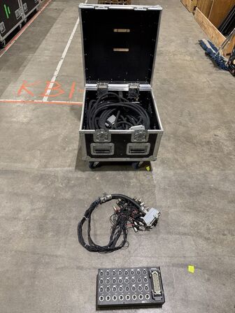 Flightcase med multikabel og stagebox