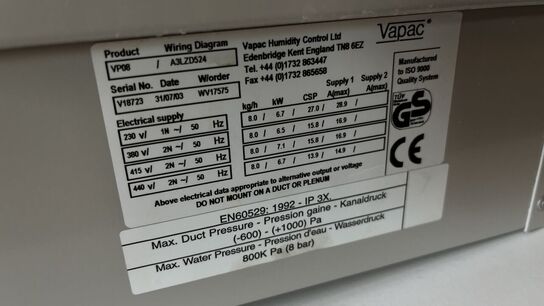 Dampbefugter VAPAC MICROVAP VP08