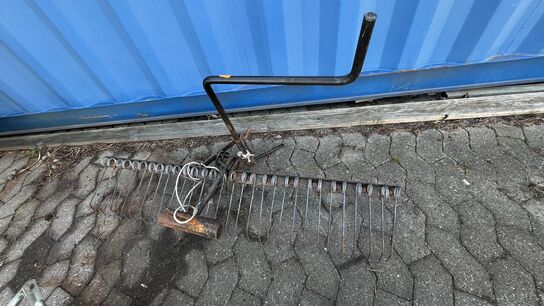 Græsopsamler, beholder + Rive