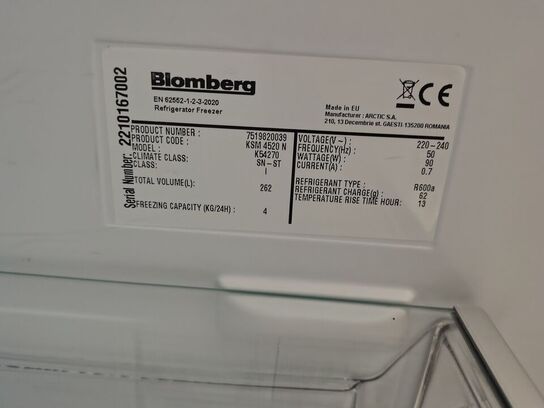 Køle-/fryseskab, brugt  BLOMBERG 