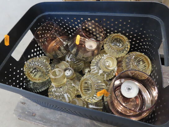 Blandede lysestager i kasse