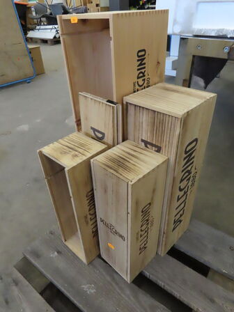 5 stk. Vinkasser i forskellige str.