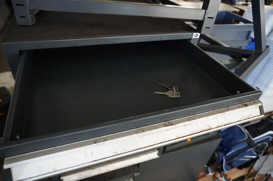 3 stk. Værktøjsreoler m. skuffer BLIKA