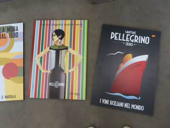 4 forskellige Pellegrino XL posters i kraftigt materiale