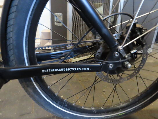 El. ladcykel, Butchers & Bicycles MK1-E med sort kasse og kaleche