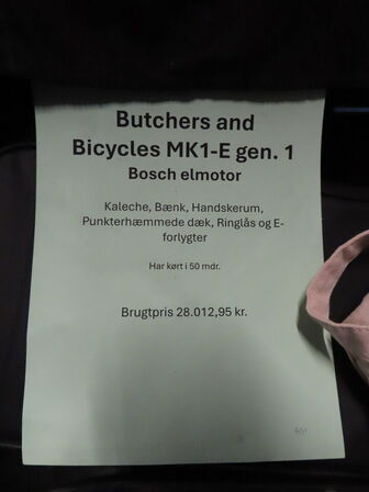 El. ladcykel, Butchers & Bicycles MK1-E med sort kasse og kaleche