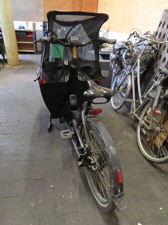 El. ladcykel, Urban Arrow m. Bosch elmotor, sort kasse og kaleche
