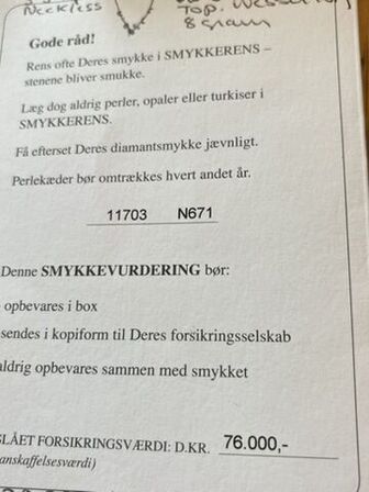 Halskæde med diamanter