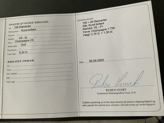 Halskæde -collie med 18 kt guld