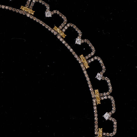 Halskæde -collie med 18 kt guld